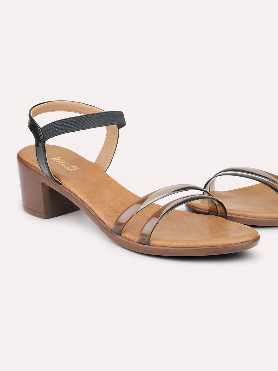 Buy Now , Women Brown Printed Peep Toes Block Heels – Inc5 Shoes