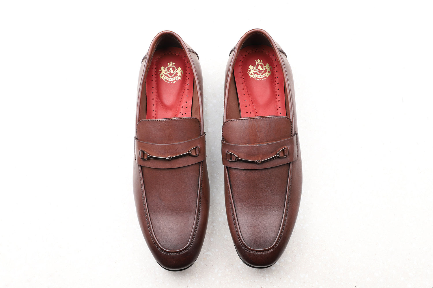 Atesber Brooch Formal Slipon-Brown For Men