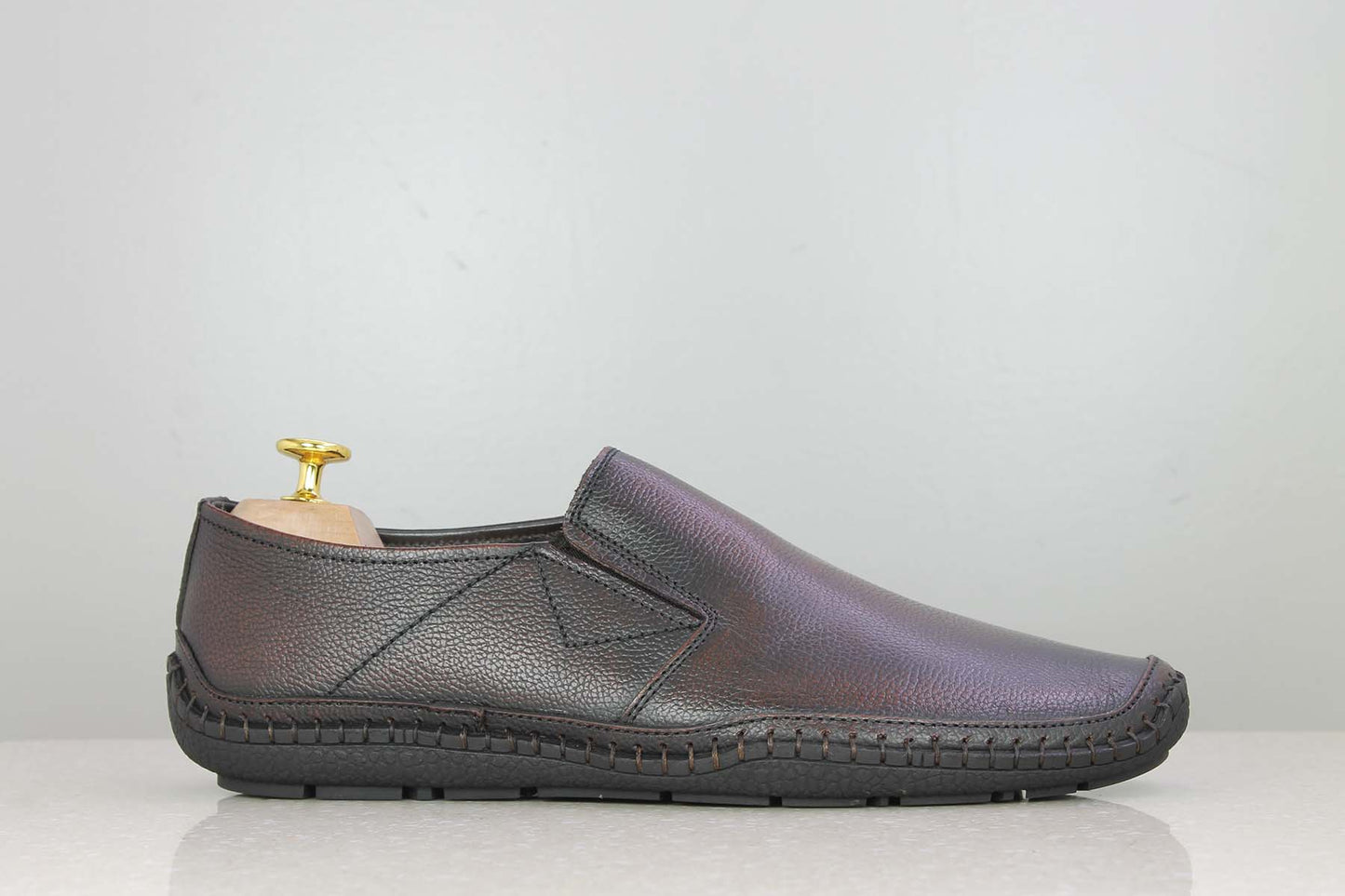 OFFICE SLIPPON - BROWN-Men's Formal Shoe-Inc5 Shoes