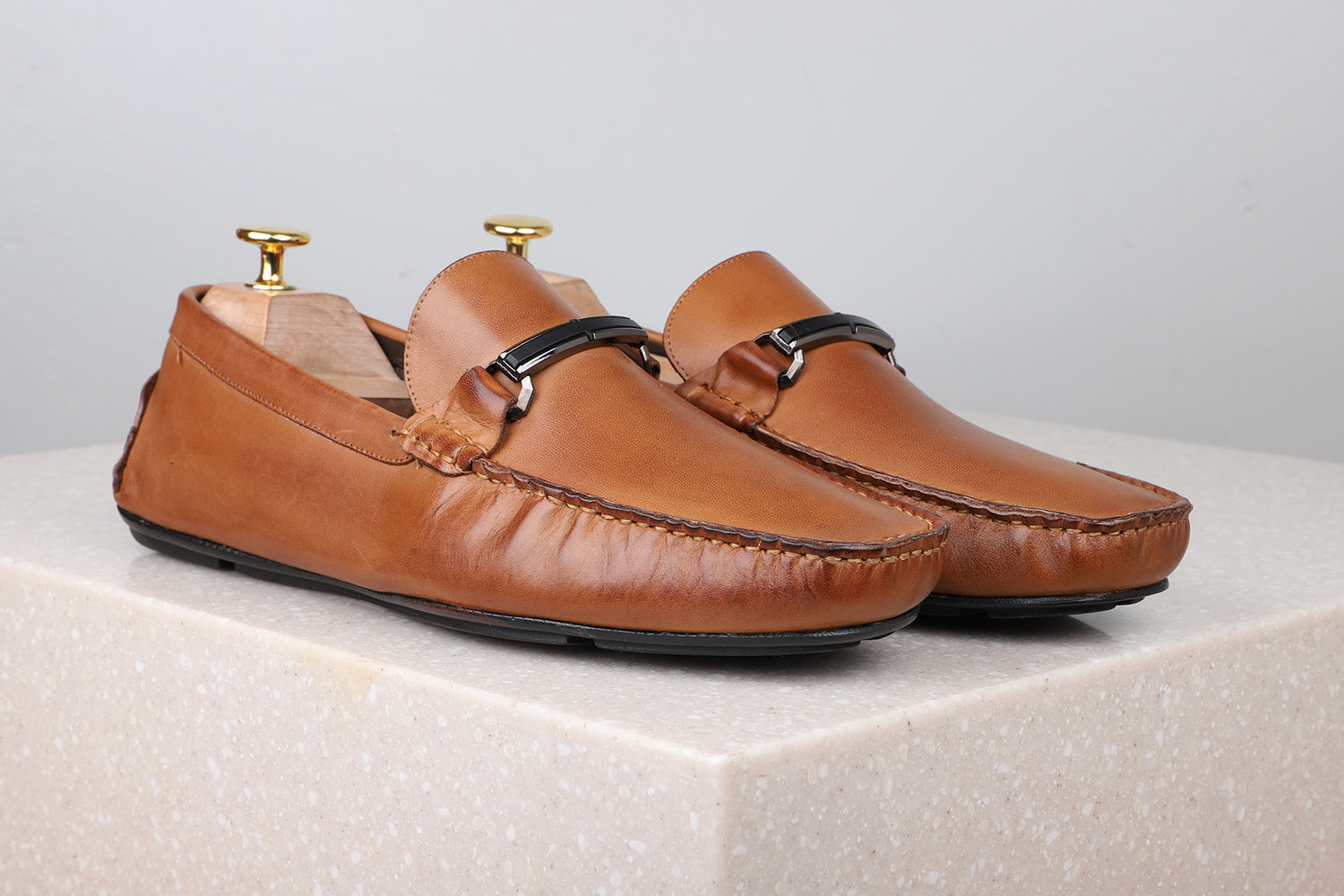 DRIVING CASUAL LEATHER SHOES-TAN-Men's Driving Shoes-Inc5 Shoes