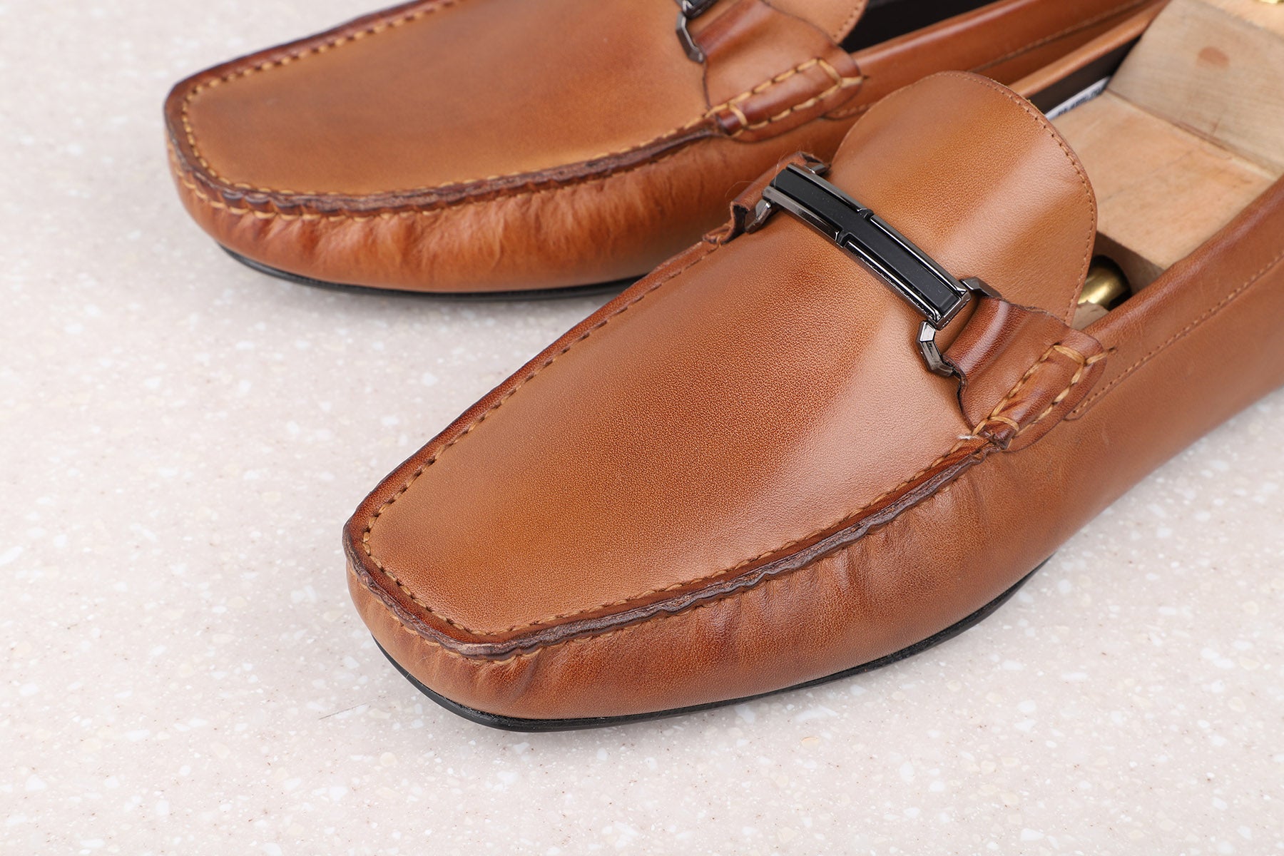 DRIVING CASUAL LEATHER SHOES-TAN-Men's Driving Shoes-Inc5 Shoes
