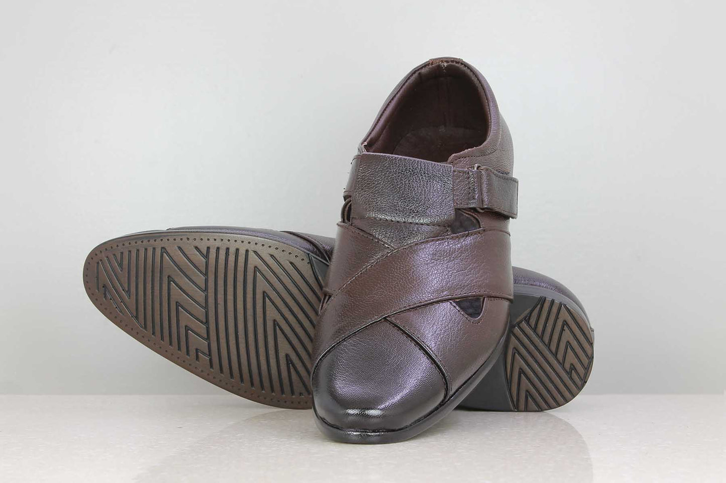 VELCRO CASUAL SANDAL-CHERRY-Men's Sandal-Inc5 Shoes