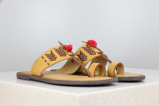 TOE THONG - TAN-Men's Slippers-Inc5 Shoes