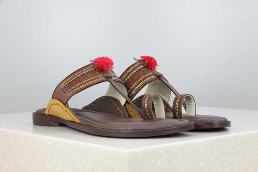 TOE THONG - BROWN-Men's Slippers-Inc5 Shoes