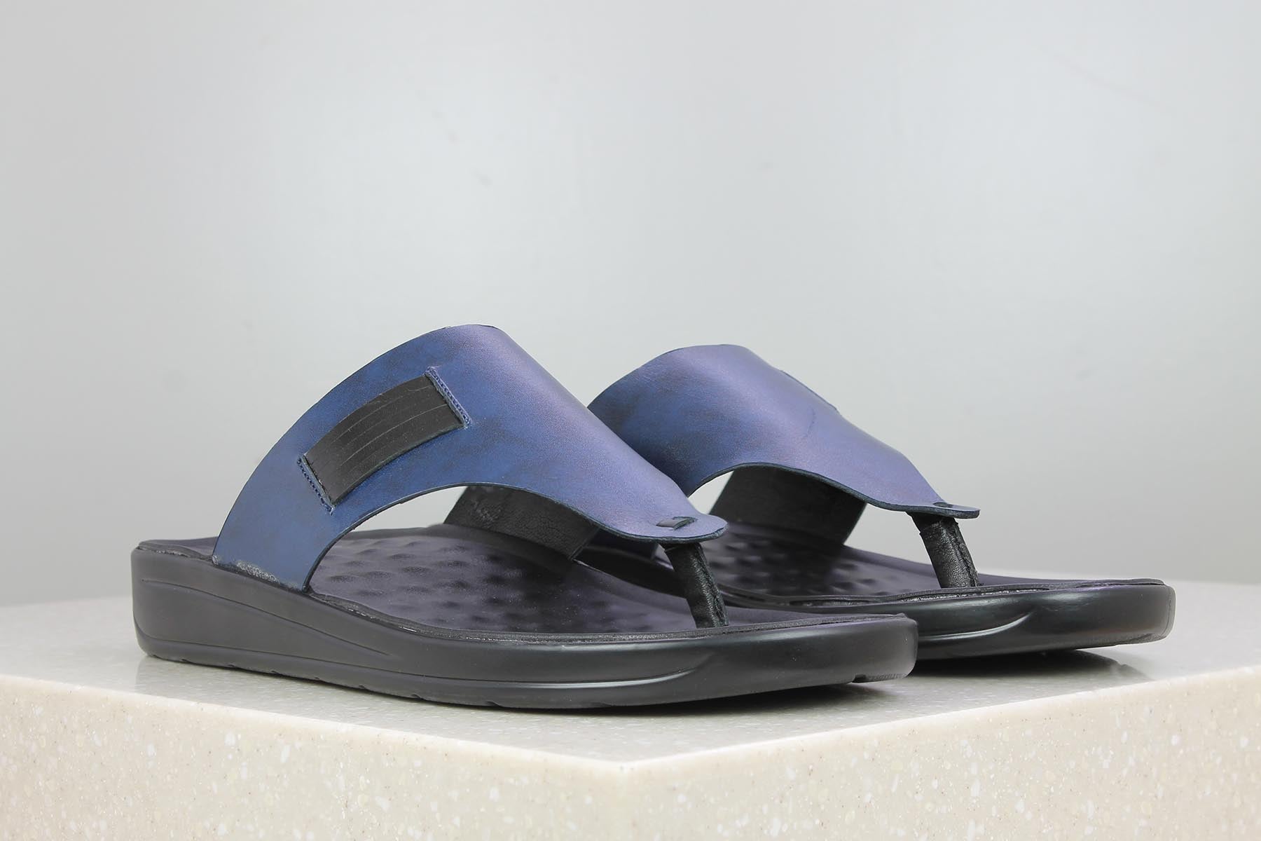 MEN'S BLUE CASUAL SLIPPER-Men's Slippers-Inc5 Shoes