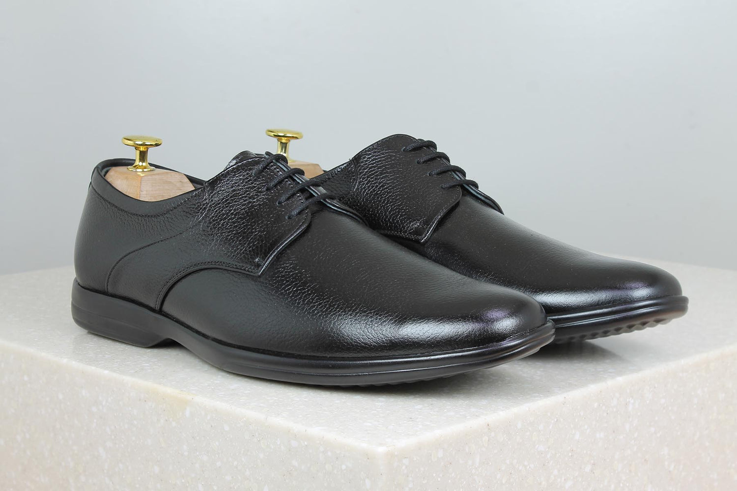 OFFICE LACE UP-BLACK-Men's Formal Shoe-Inc5 Shoes
