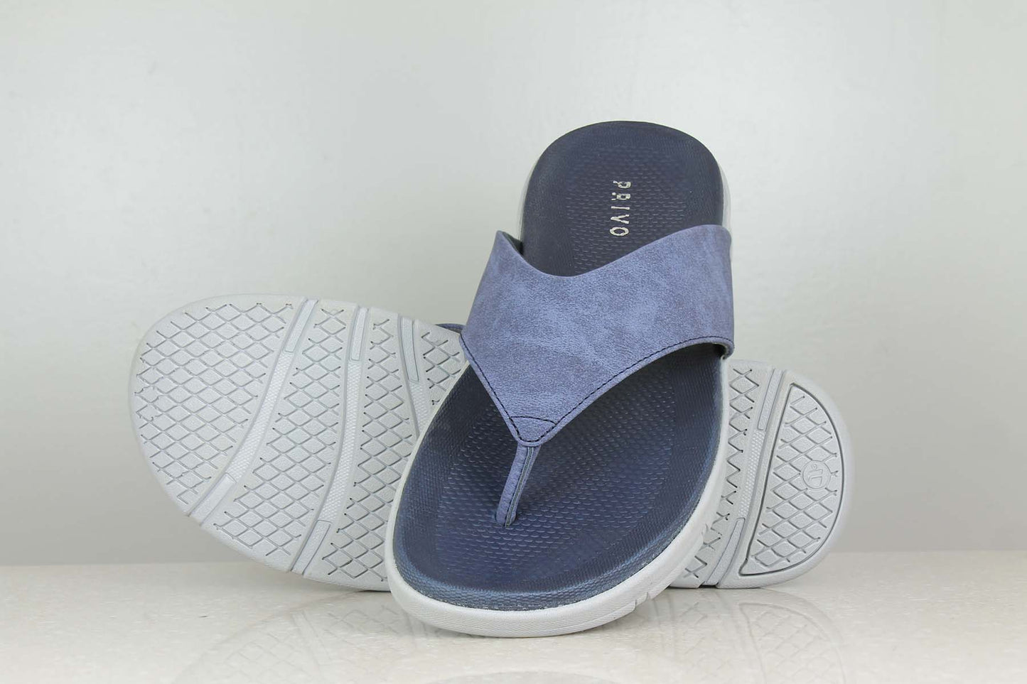 FOLDED THONG - BLUE-Men's Slippers-Inc5 Shoes