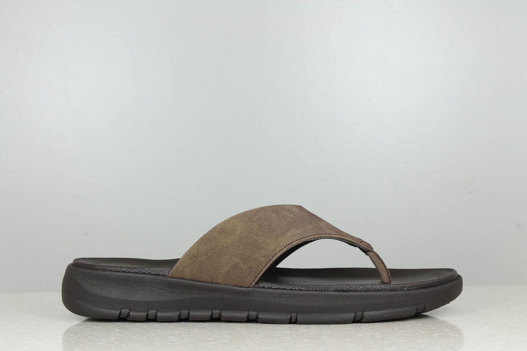 FOLDED THONG - BROWN-Men's Slippers-Inc5 Shoes