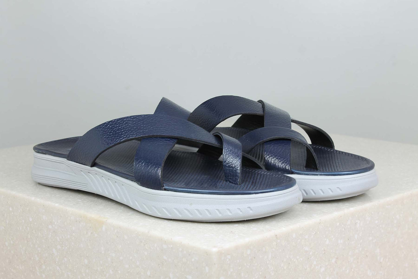 THONG CASUAL SLIPPER-BLUE-Men's Slippers-Inc5 Shoes