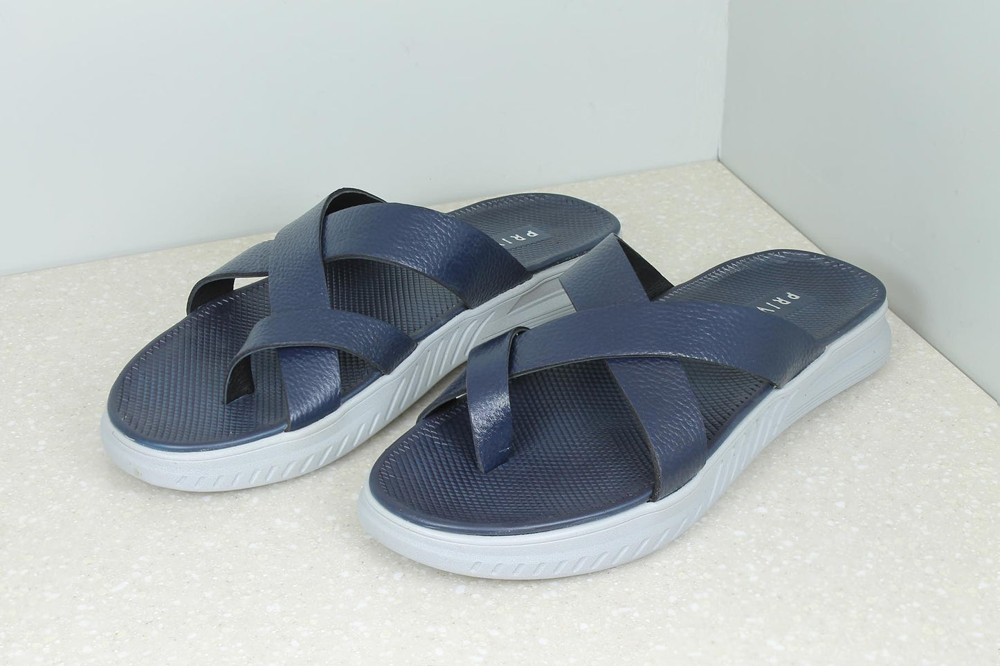 THONG CASUAL SLIPPER-BLUE-Men's Slippers-Inc5 Shoes
