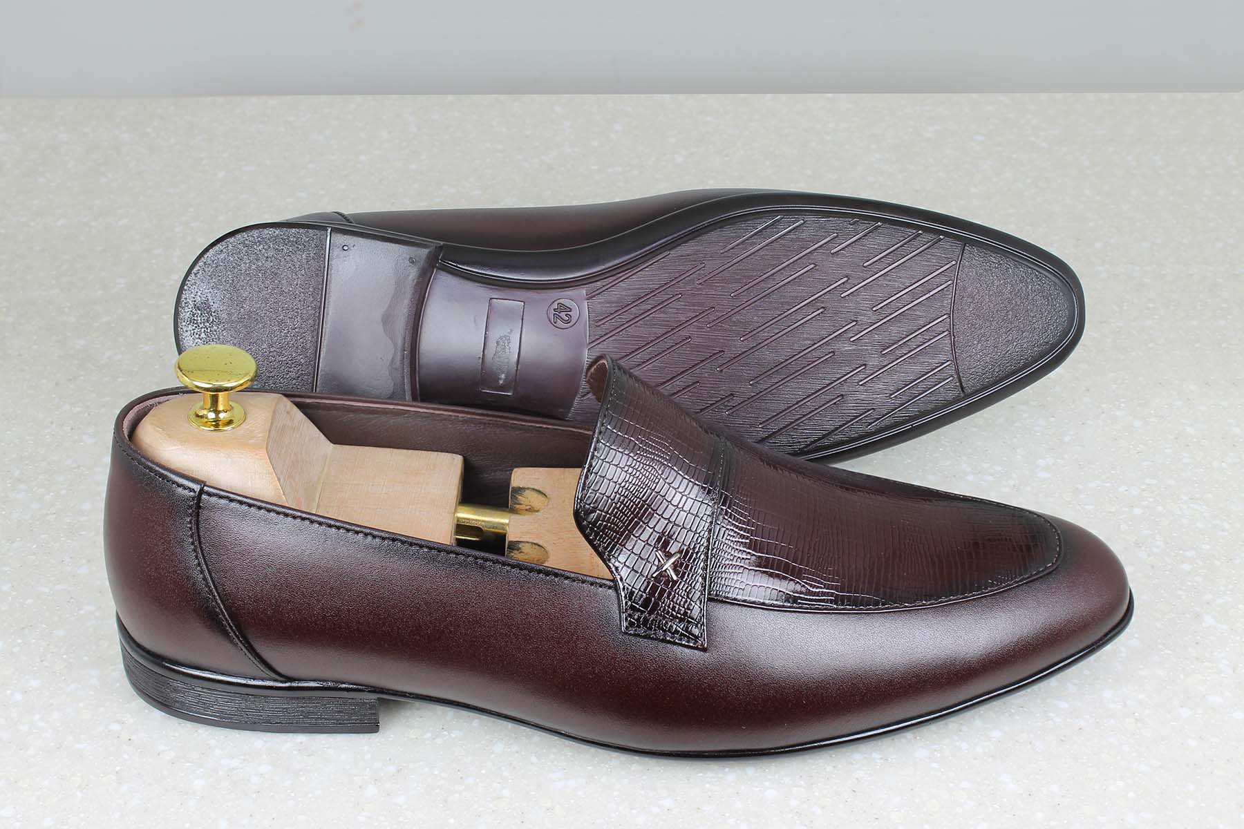 FORMAL SLIPPONS-WINE-Men's Formal Slipons-Inc5 Shoes