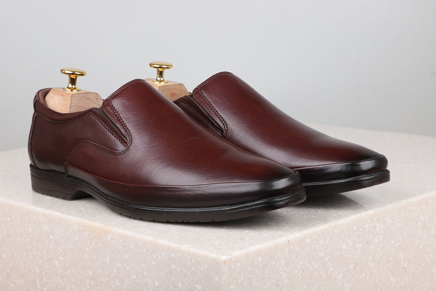 FORMAL SLIPPONS-BORDO-Men's Formal Slipons-Inc5 Shoes