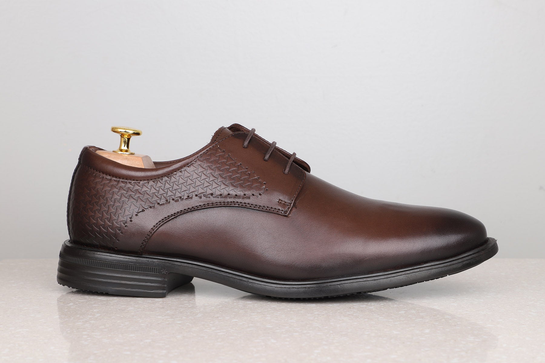 OFFICE LACE-UP - BROWN-Men's Formal Shoe-Inc5 Shoes