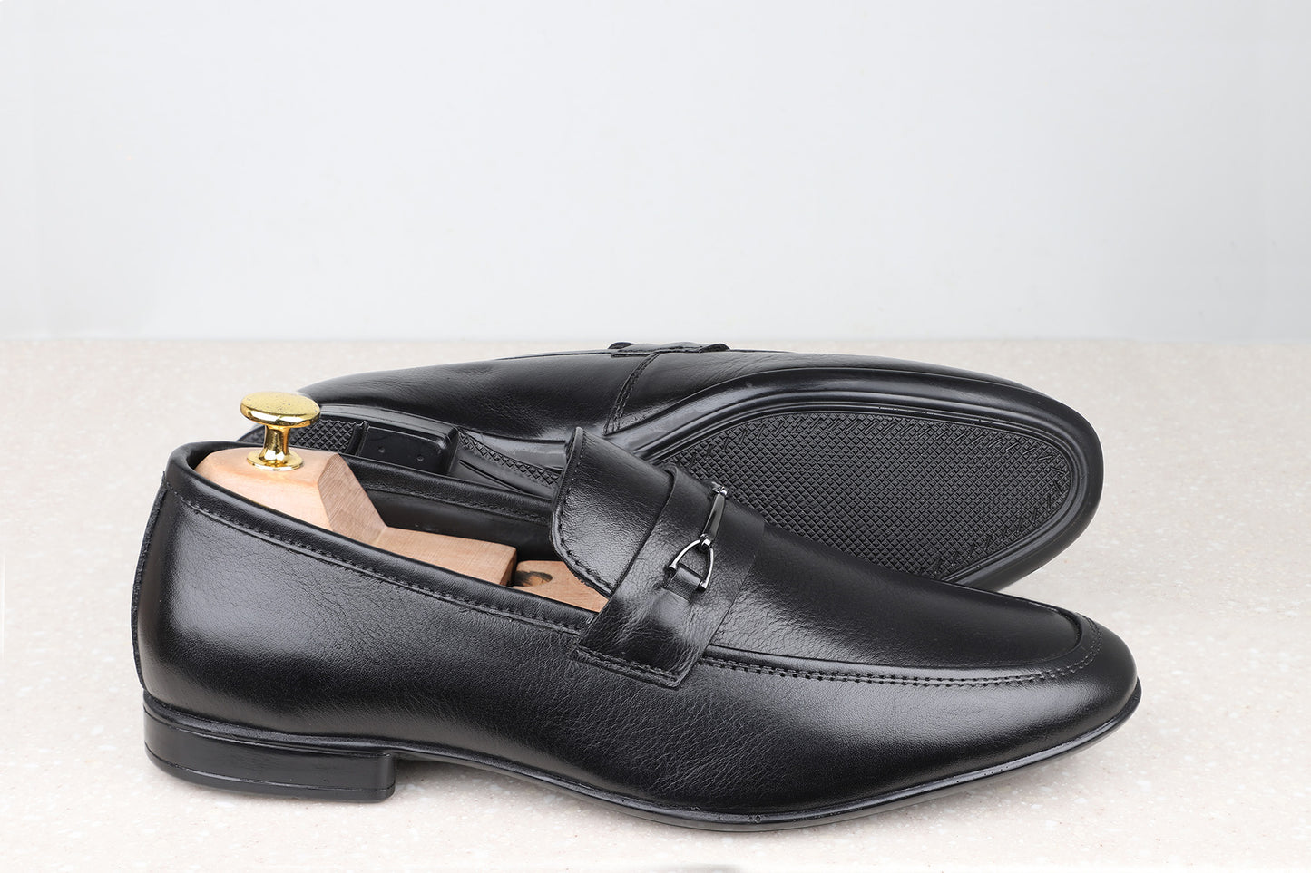 Privo Formal Slipon Shoe-Black For Men