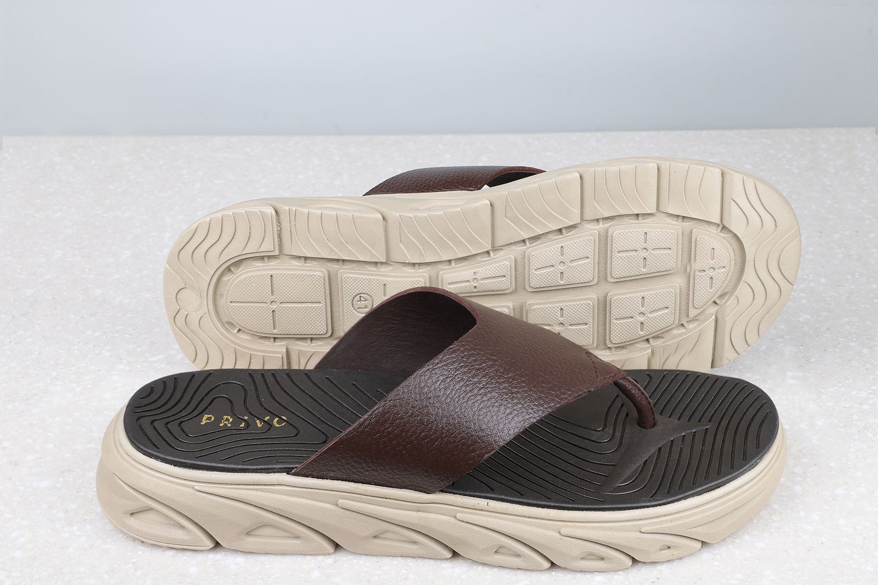 CASUAL SLIPPERS-BROWN-Men's Slippers-Inc5 Shoes
