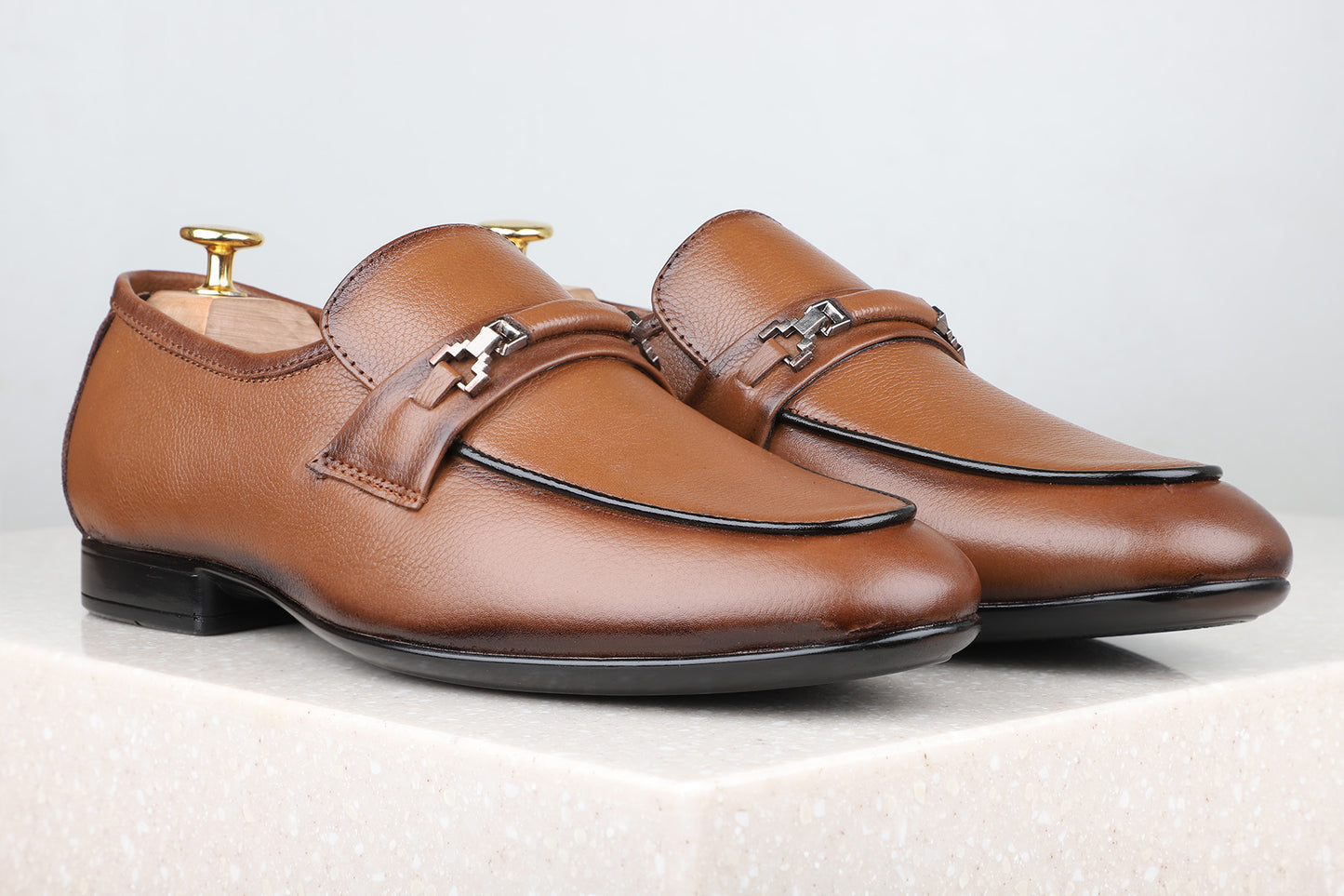 Privo Formal Slipon Shoe-Tan For Men