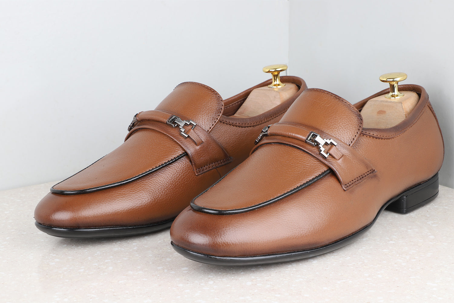 Privo Formal Slipon Shoe-Tan For Men