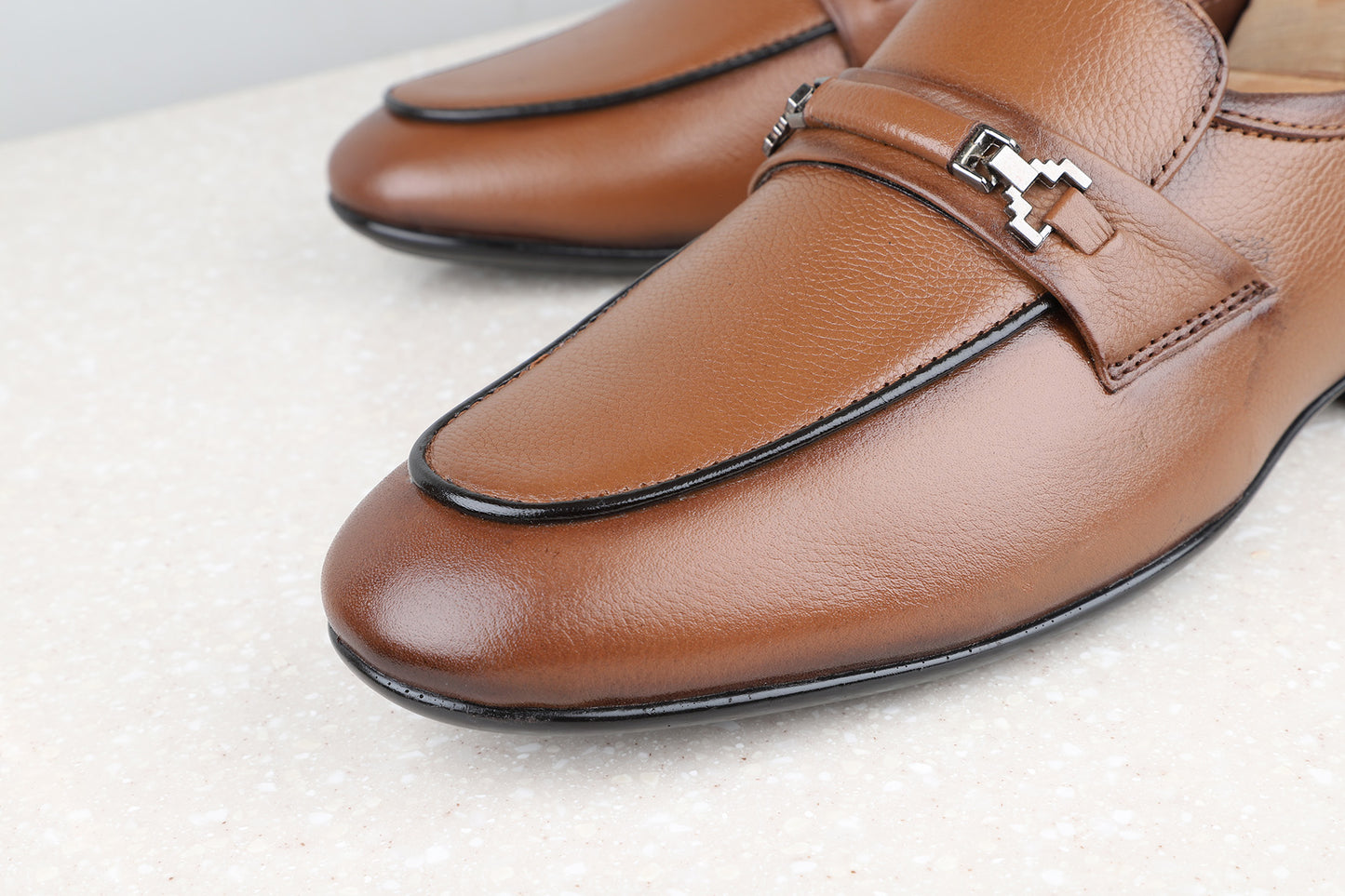 Privo Formal Slipon Shoe-Tan For Men
