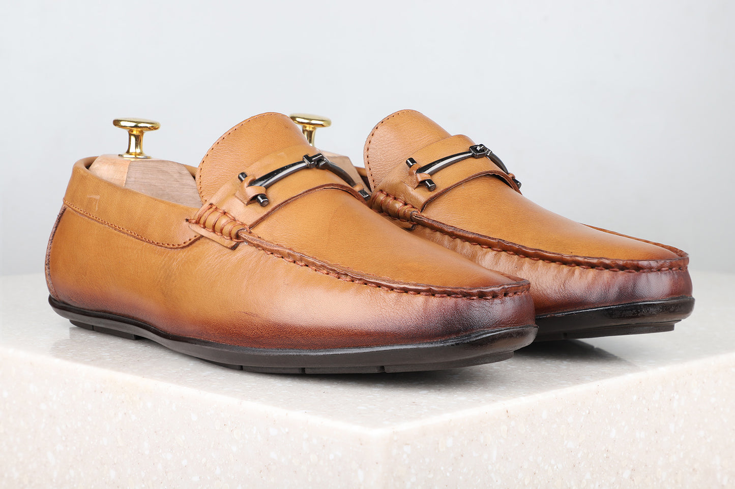 Privo Formal Slipon Shoe-Tan For Men