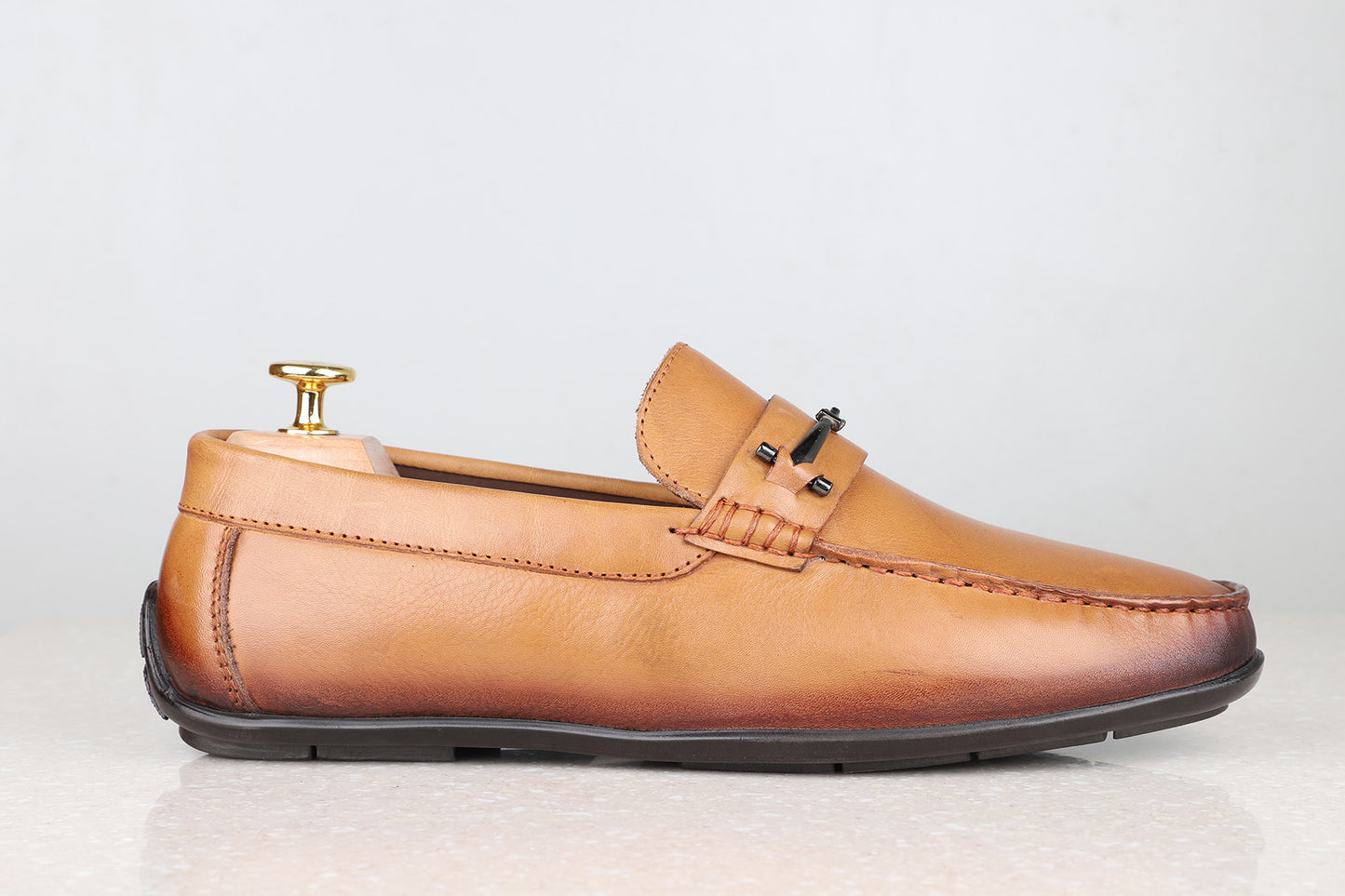 Privo Formal Slipon Shoe-Tan For Men