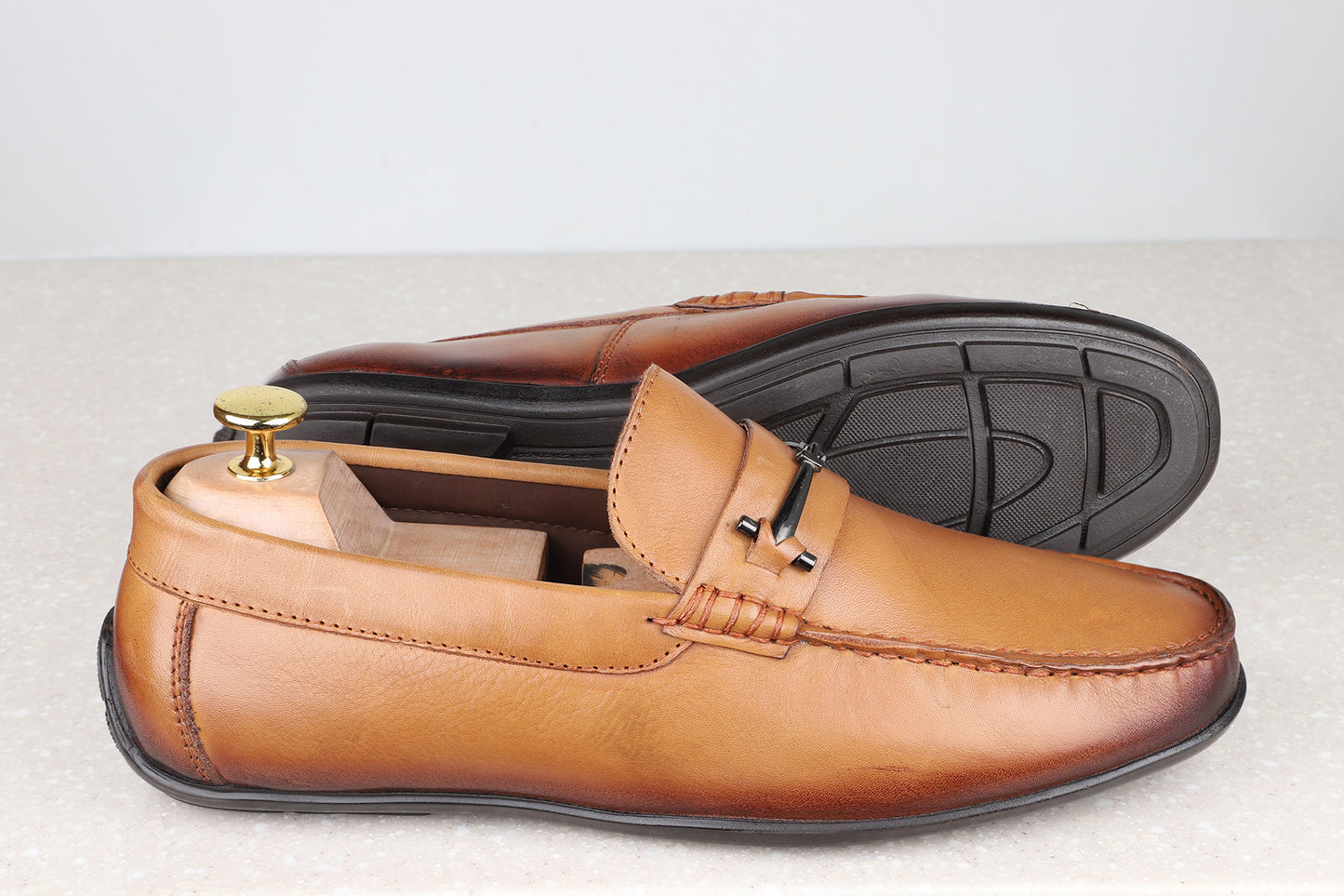 Privo Formal Slipon Shoe-Tan For Men