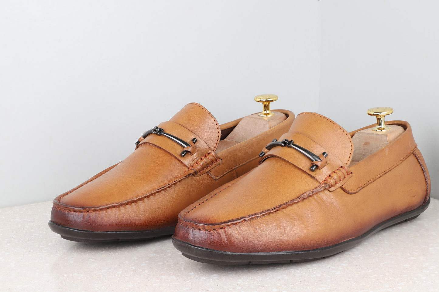 Privo Formal Slipon Shoe-Tan For Men