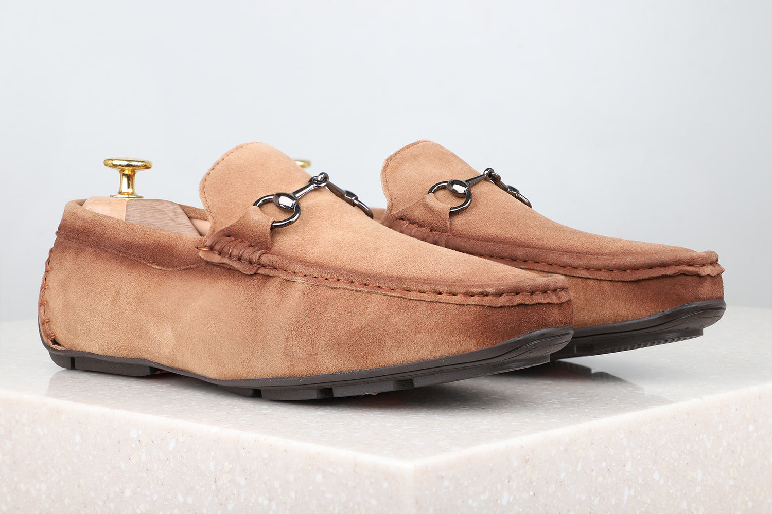 Privo Driving Shoes-Camel For Men