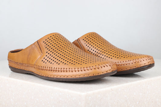 Privo Formal Slipon Shoe-Tan For Men