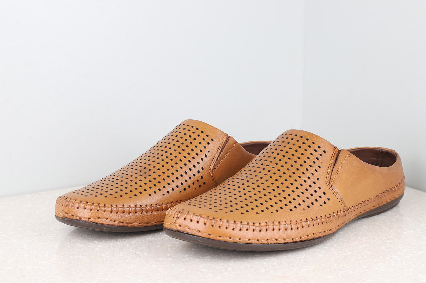 Privo Formal Slipon Shoe-Tan For Men