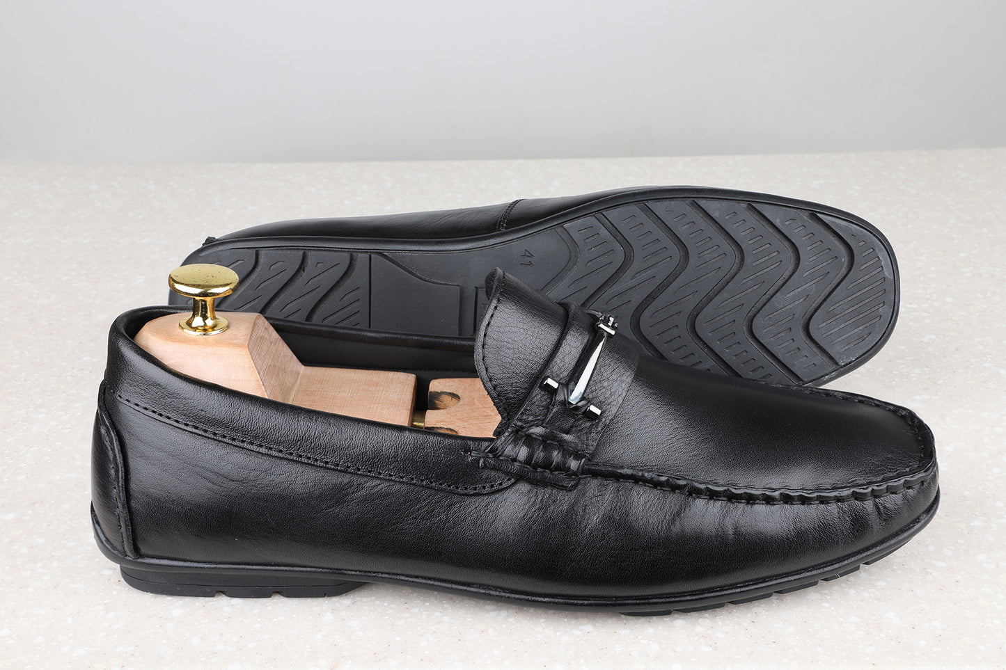 Privo Driving Casual Shoe-Black For Men