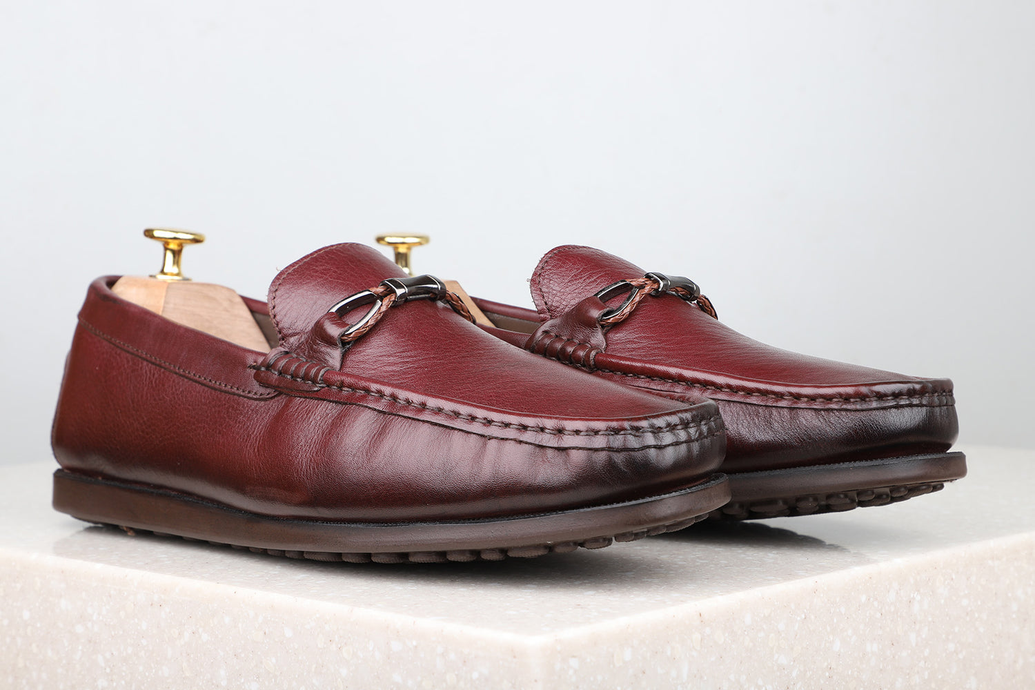 Privo Flexi Driving Shoe-Bordo For Men