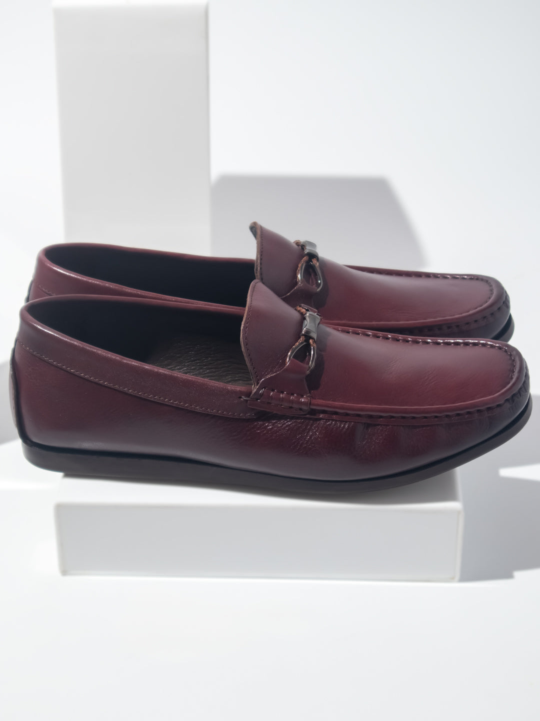 Privo Flexi Driving Shoe-Bordo For Men