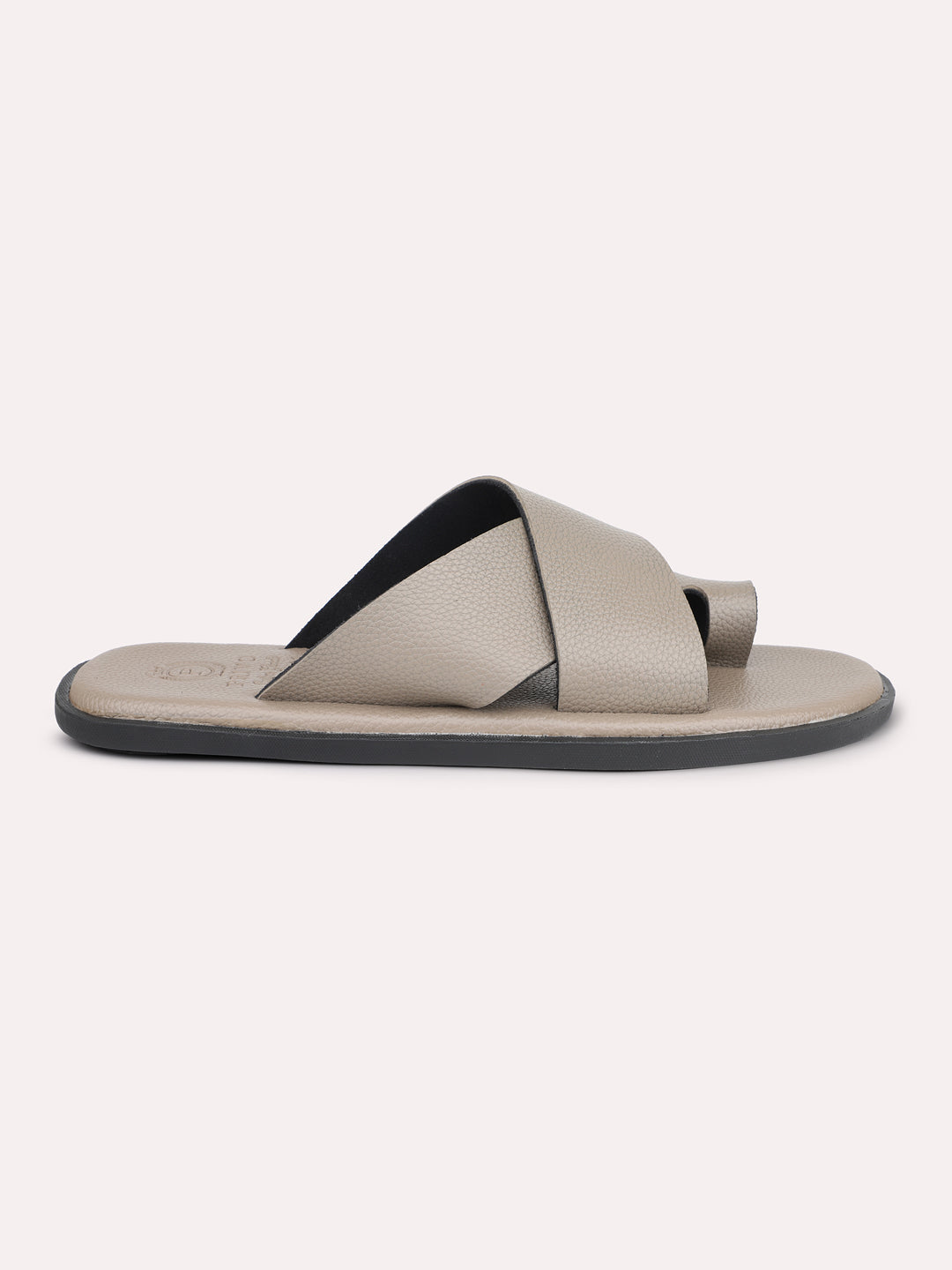 Privo Beige One Toe Casual Sandal For Men