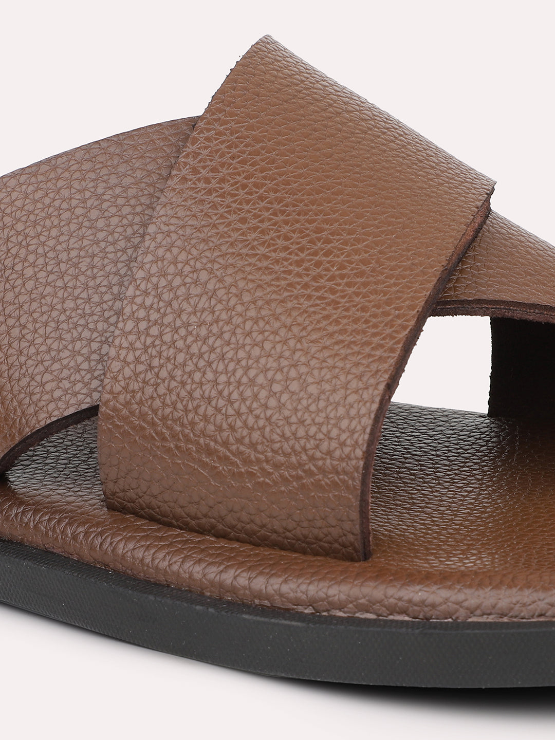 Privo Brown One Toe Casual Sandal For Men