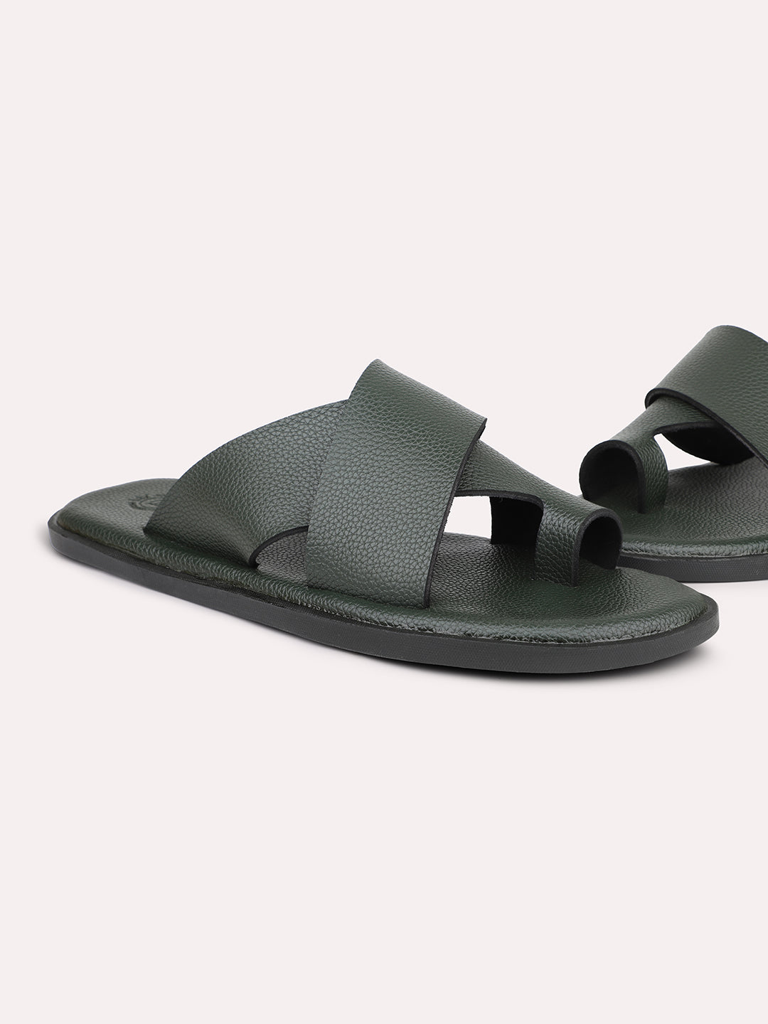 Privo Green One Toe Casual Sandal For Men