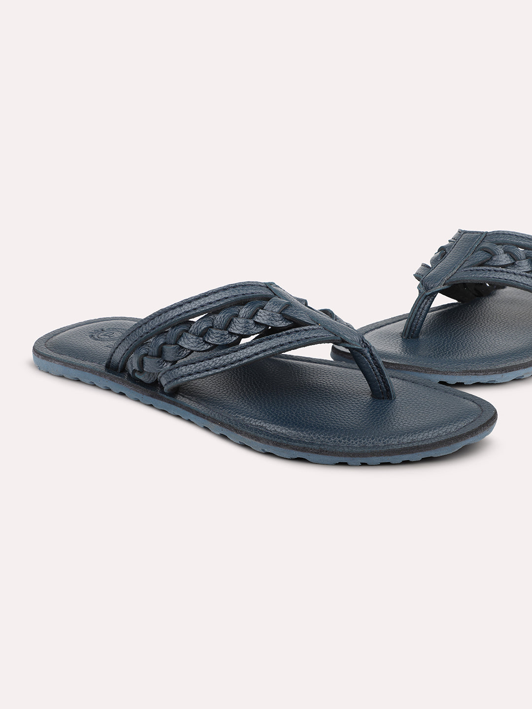 Privo Blue Textured Casual Sandal For Men