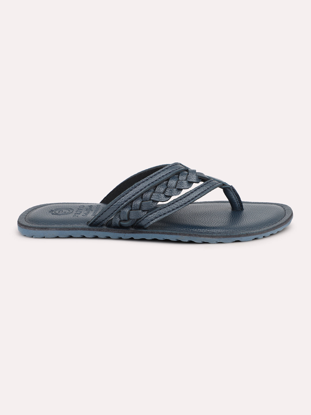 Privo Blue Textured Casual Sandal For Men