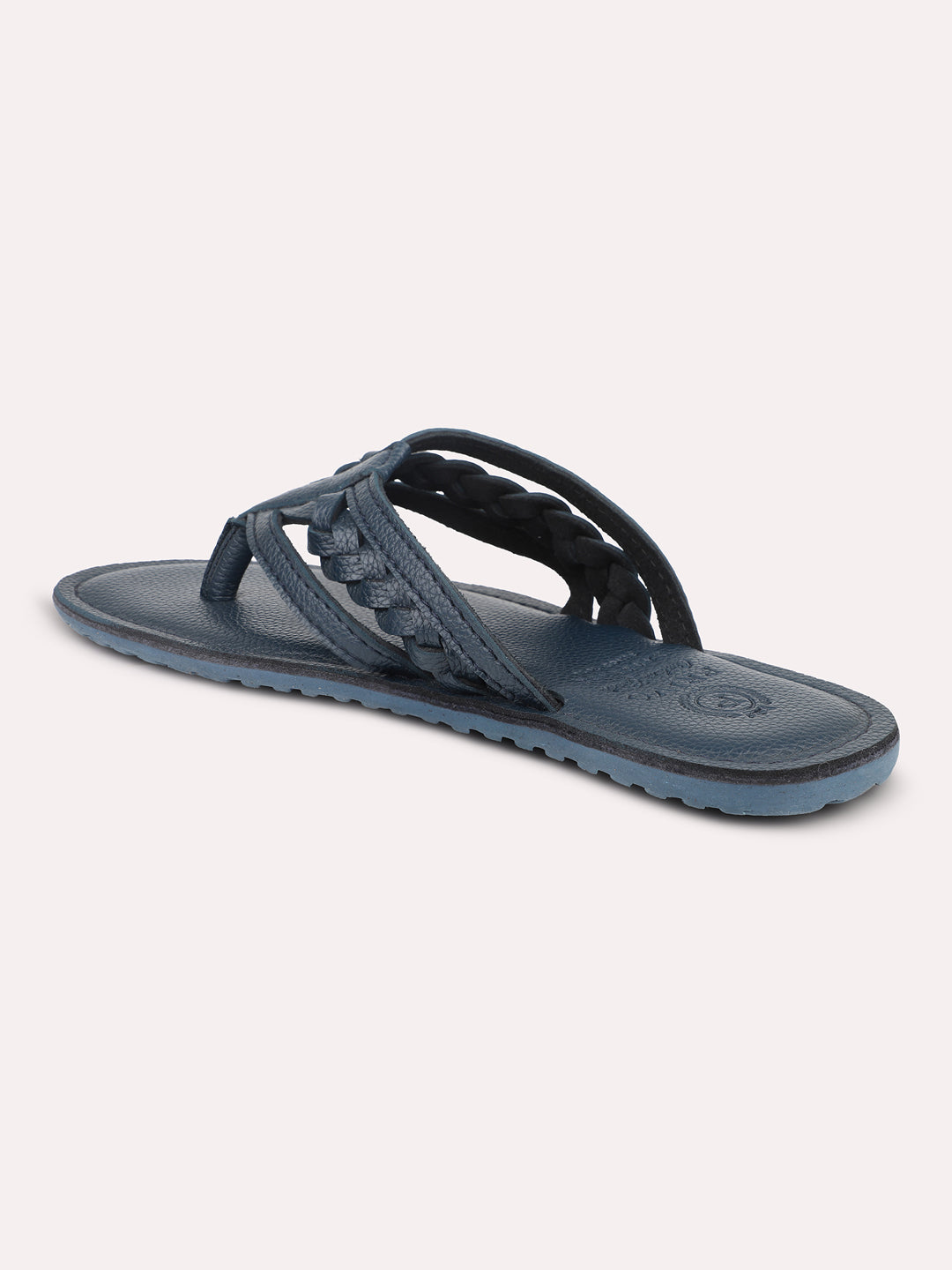 Privo Blue Textured Casual Sandal For Men