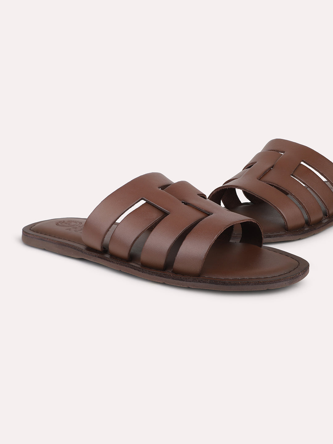 Privo Brown Strap Casual Sandal For Men