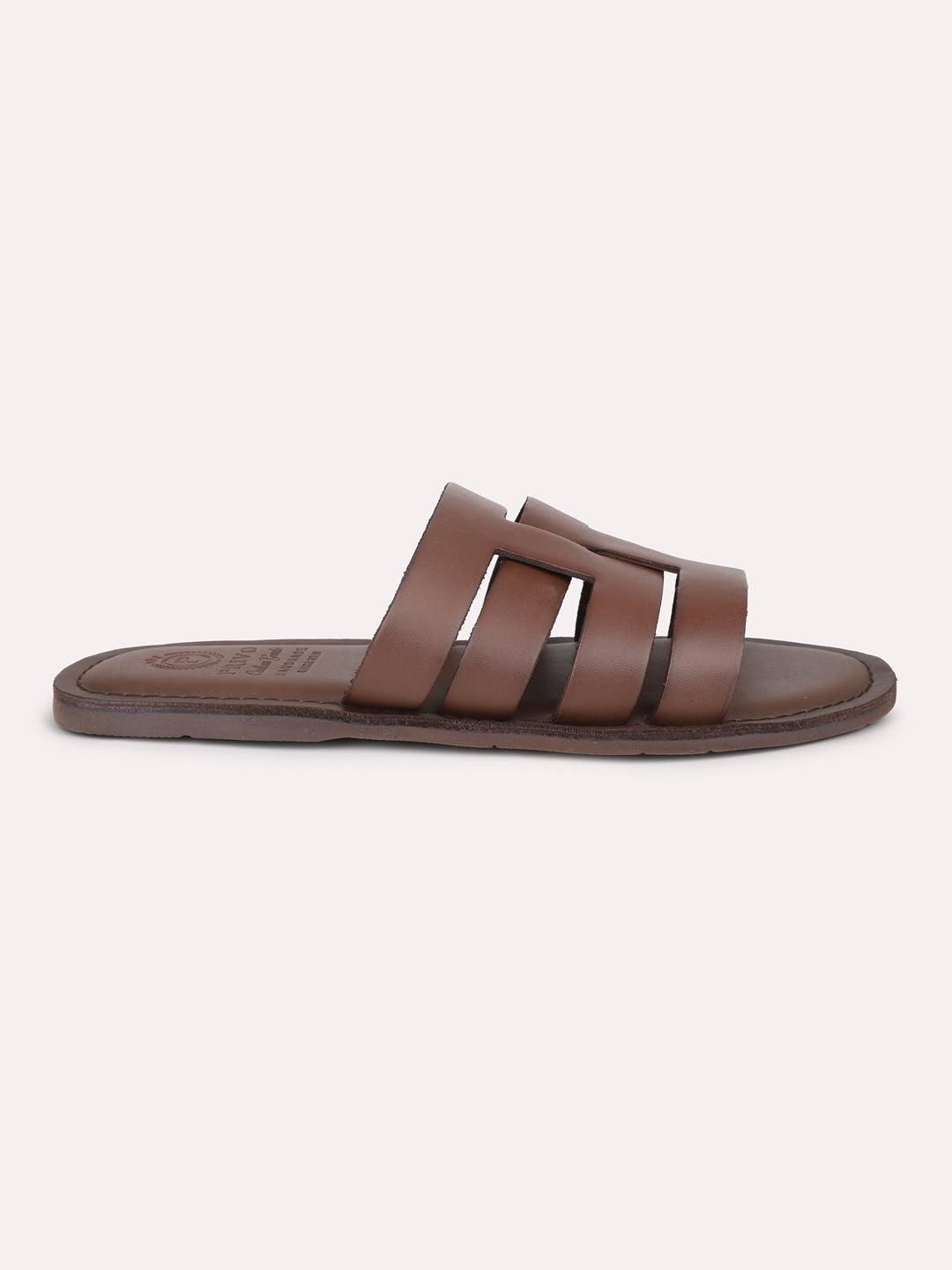 Privo Brown Strap Casual Sandal For Men