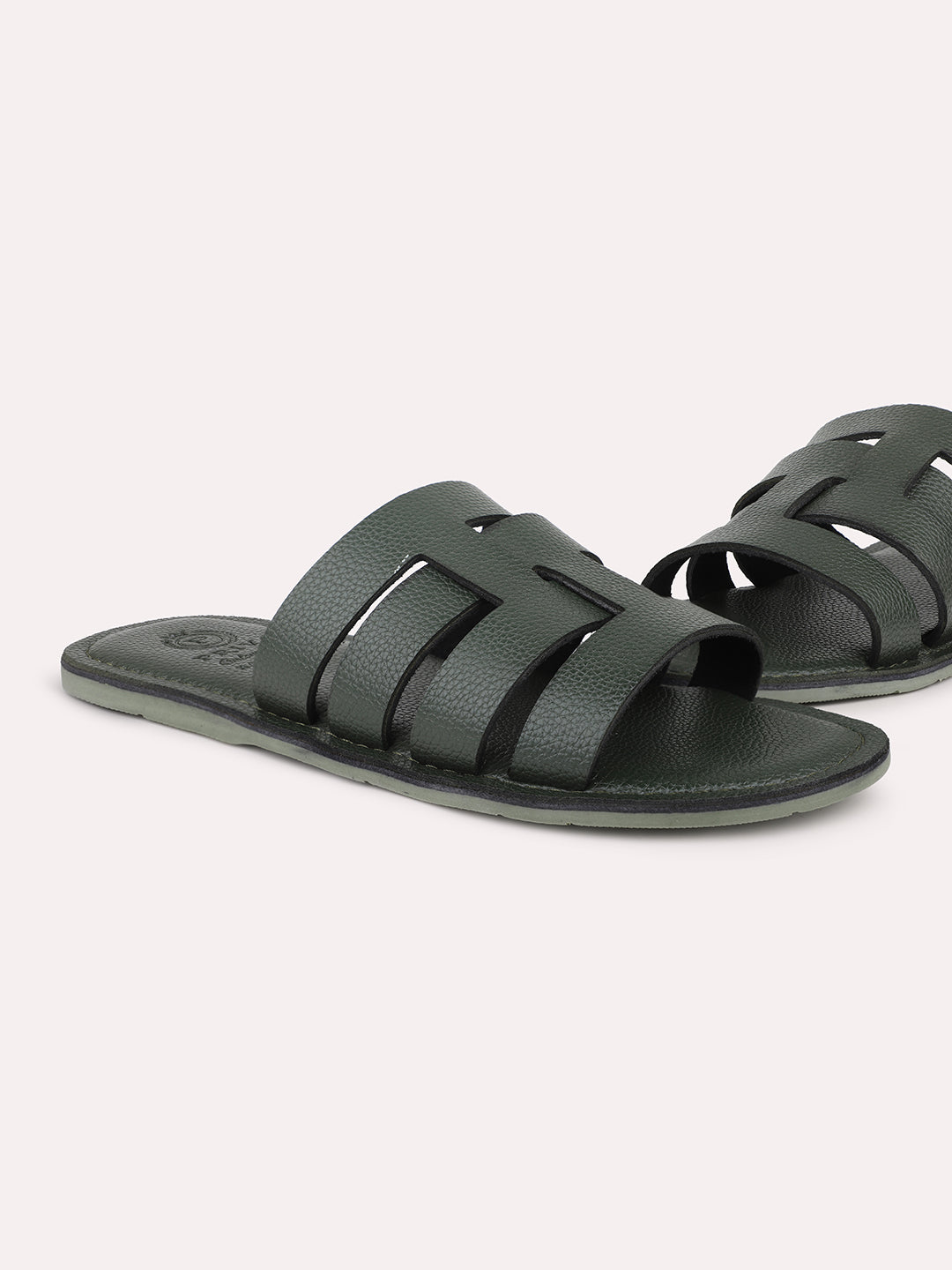 Privo Green Strap Casual Sandal For Men