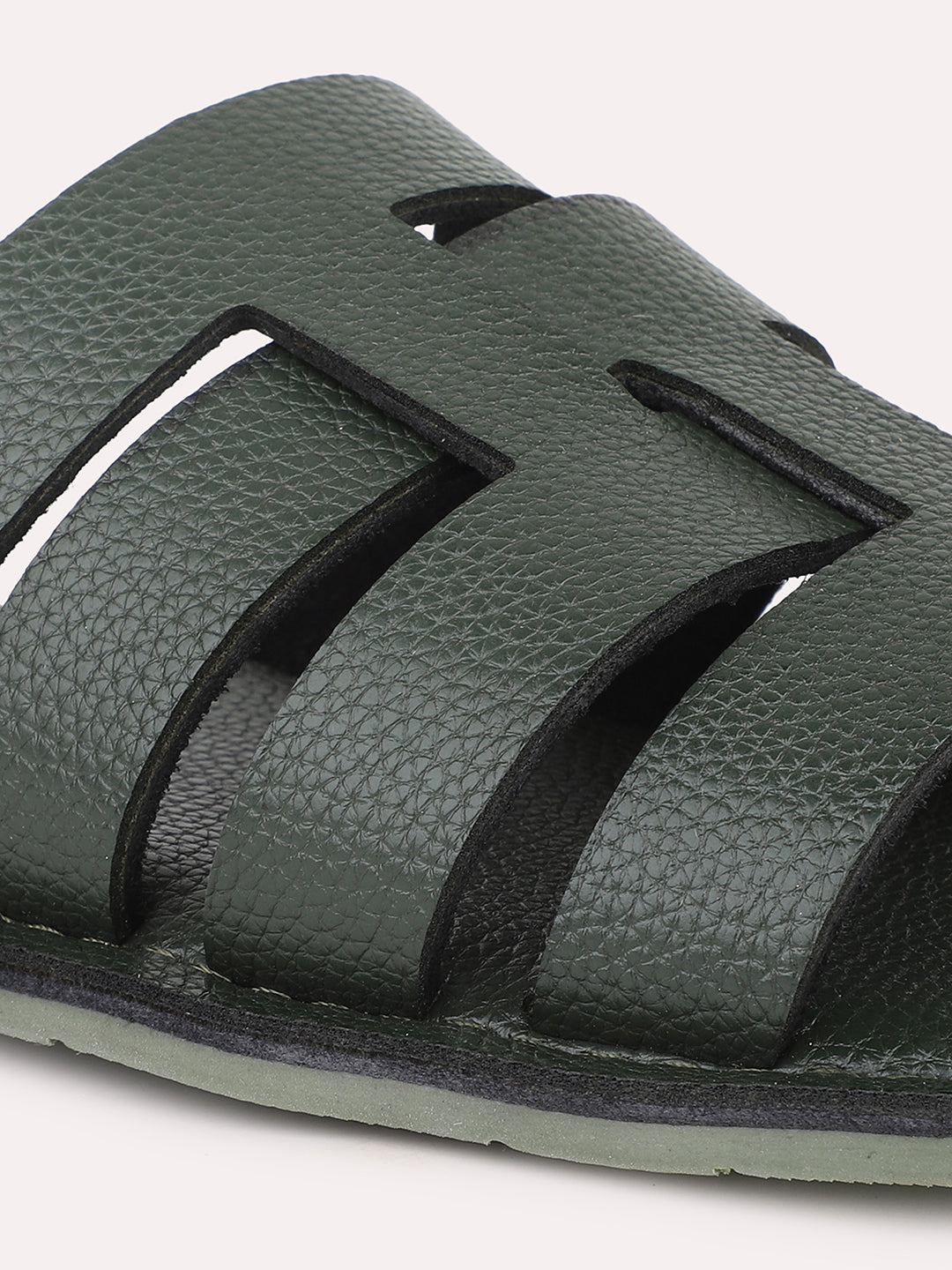 Privo Green Strap Casual Sandal For Men