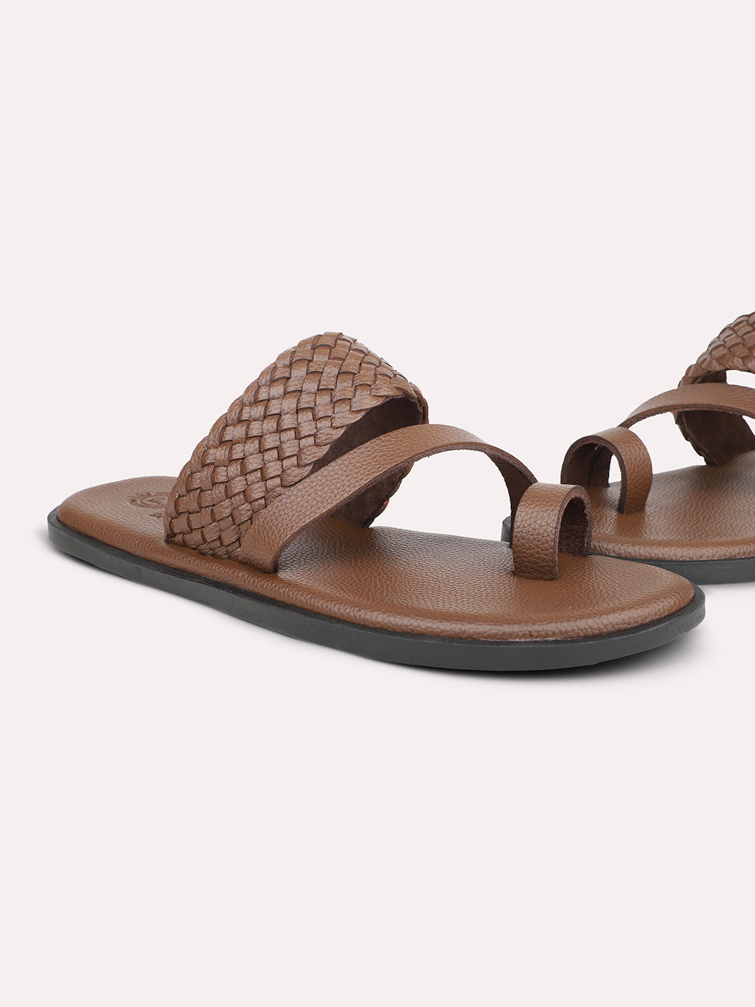 Privo Brown One Toe Casual Sandal For Men