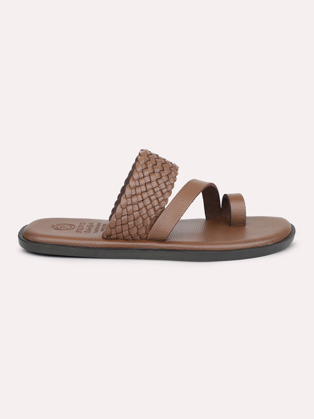 Privo Brown One Toe Casual Sandal For Men