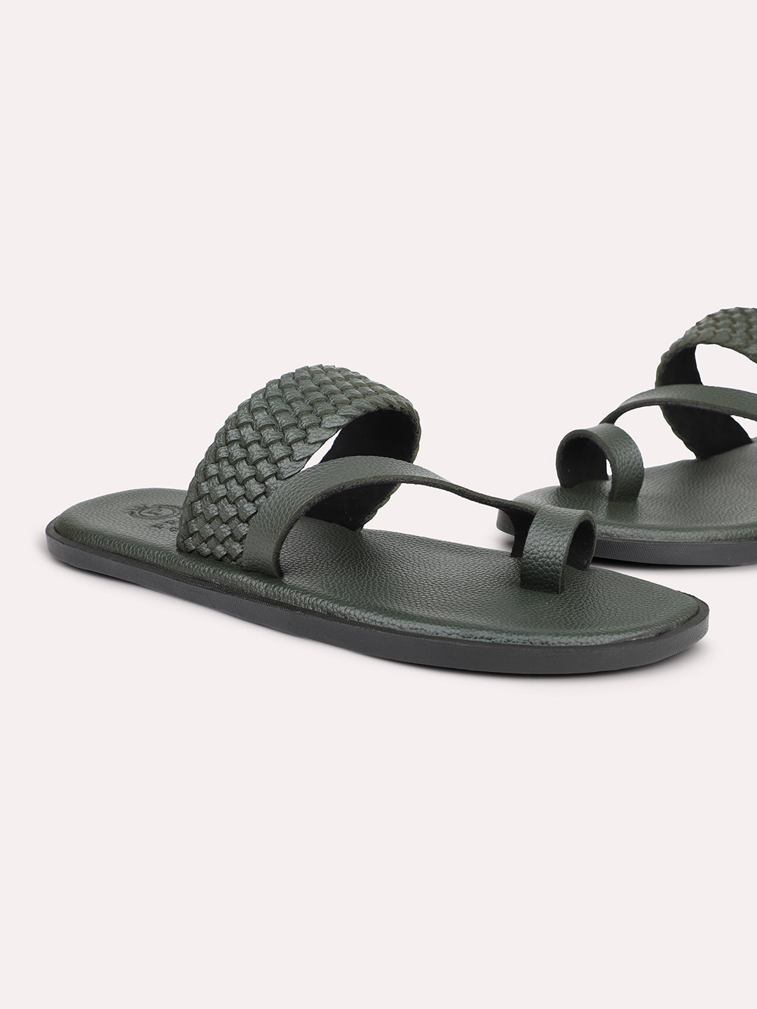 Privo Green One Toe Casual Sandal For Men