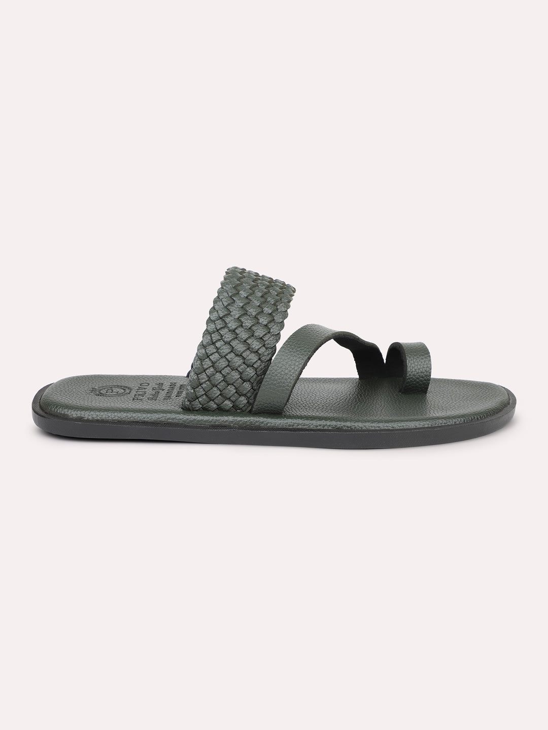 Privo Green One Toe Casual Sandal For Men