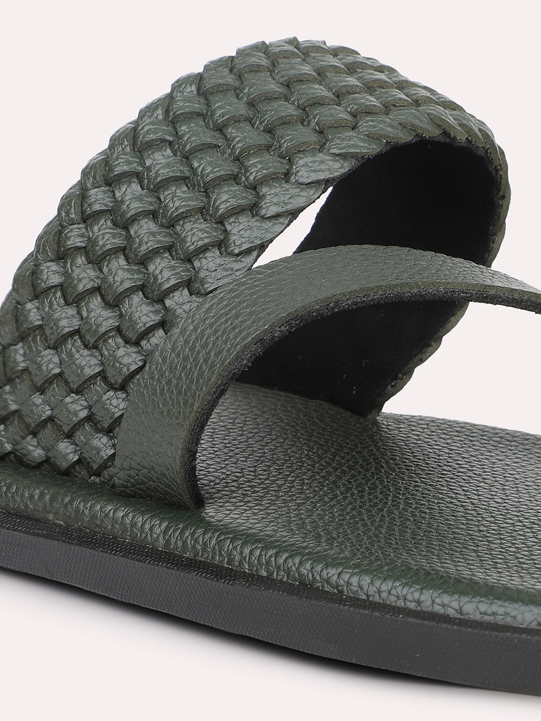 Privo Green One Toe Casual Sandal For Men