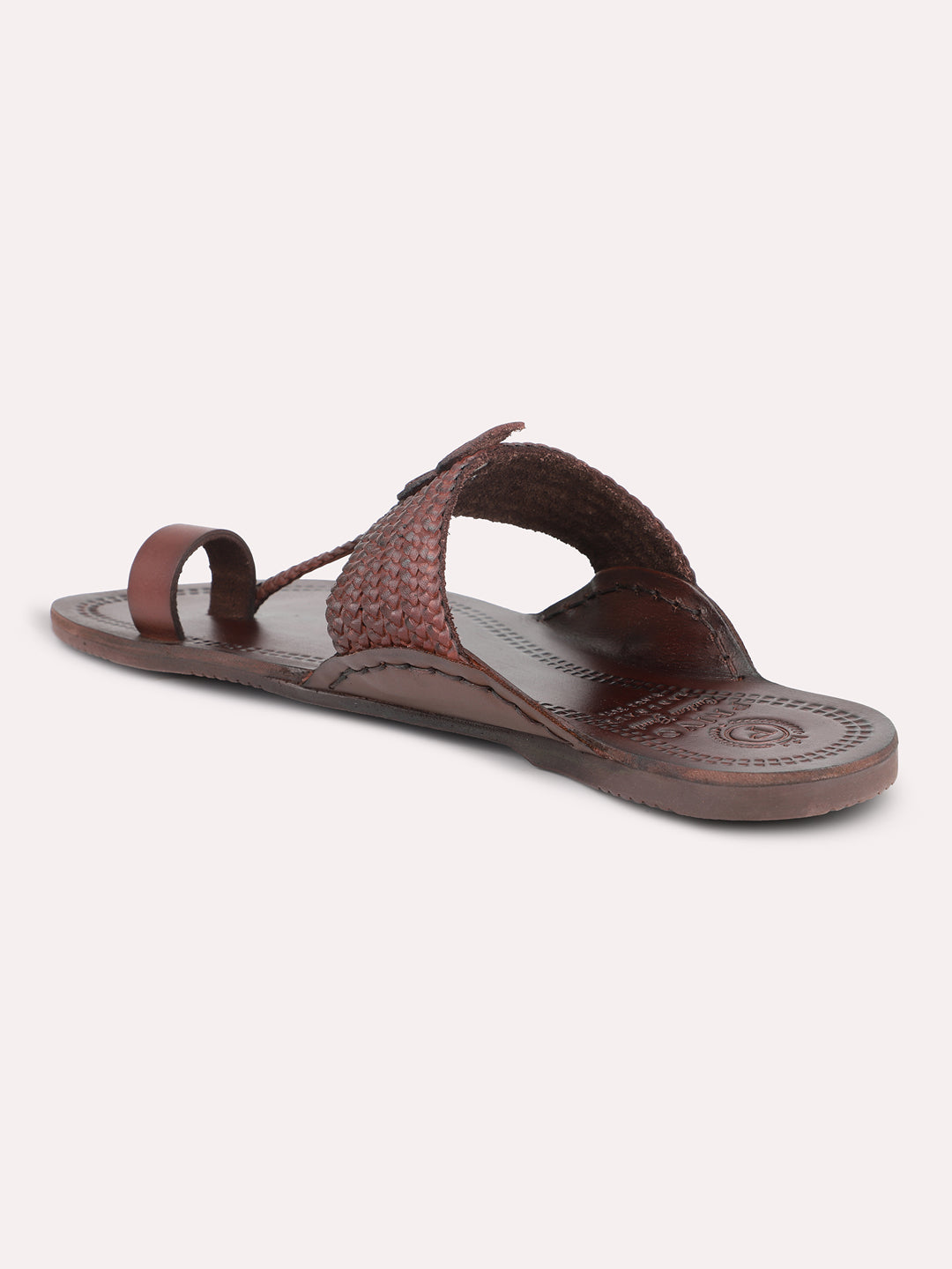 Privo Brown Ethnic Kolhapuri For Men