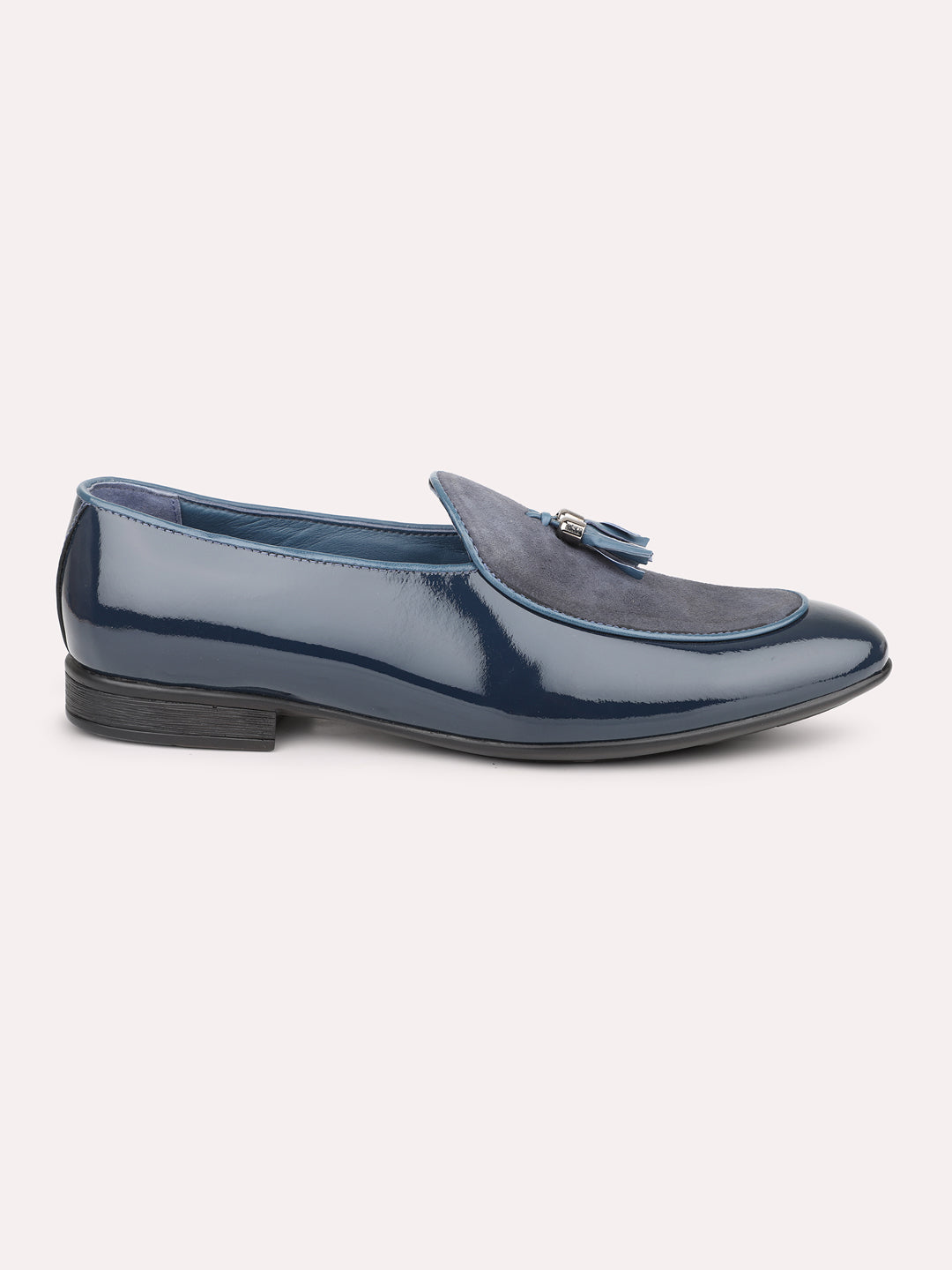 Buy Now Privo Blue Casual Slip On Shoes With Tassel Detail