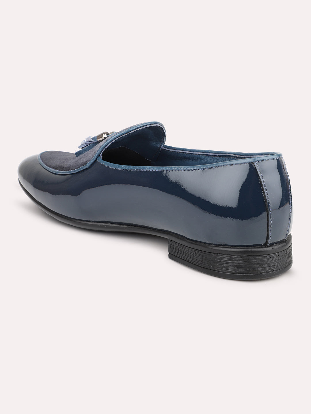 Privo Blue Casual Slip-On Shoes With Tassel Detail